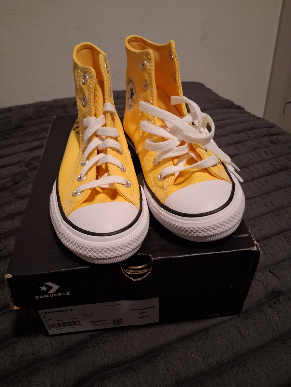Converse Yellow High Top Canvas Sneakers